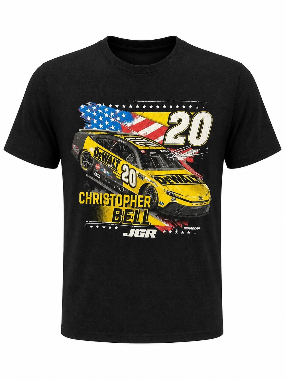 Nascar Christopher Bell #20 Dewalt Graphic Tee - Black/Yellow